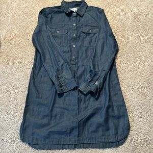 Old Navy Dark Blue Chambray Shirt Dress - Size M